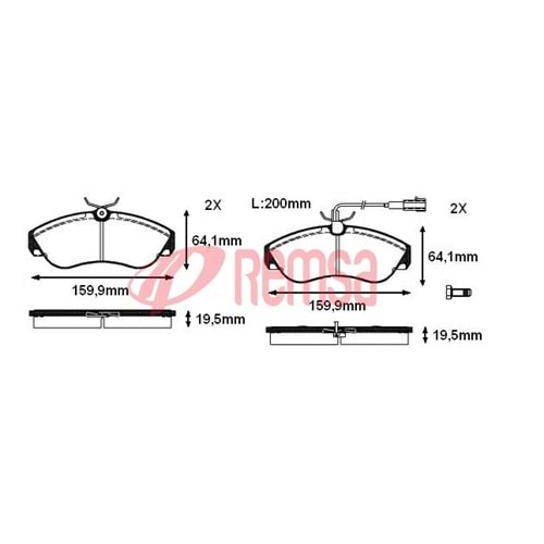 Disk Balata Peugeot Boxer, Fiat Ducato, Citroen Jumper Ön -