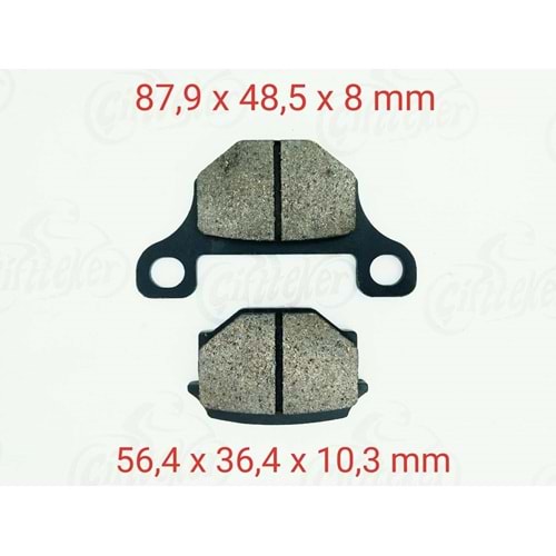 093 DİSK BALATA ORGANİK DRİFT, KN150, CG150