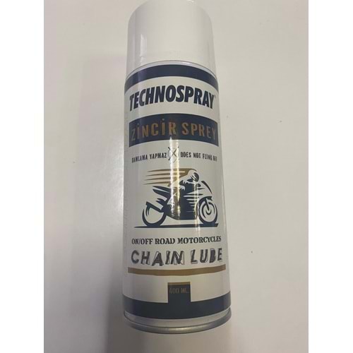 TECHNOSPRAY ZİNCİR YAĞI ON/OFF ROAD - 400 ML*