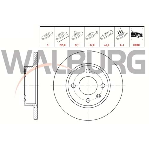 Fren Diski Vw Caddy , Skoda Felicia, Forman Ön - 236 MM - BEŞER
