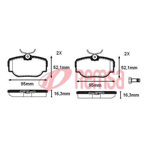 Disk Balata Land Rover Range Rover II, Discovery II Arka -