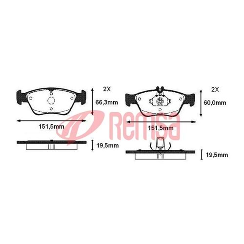 Disk Balata Mercedes SLK, CLK, E Serisi, C CERİSİ Ön -