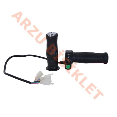 GAZ KOLU + SOL TUTMA KOLU [TAKIM] IŞIKLI E-BIKE 3 KADEME