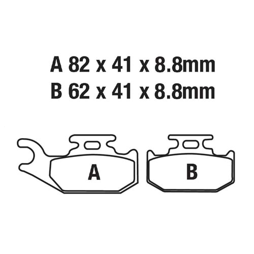 317 FREN DİSK BALATASI ARKA ATV CF MOTO 550 SUZUKİ LT-A 500 BOMBARDİE CAN-AM CANNONDALE JOHN DEERE