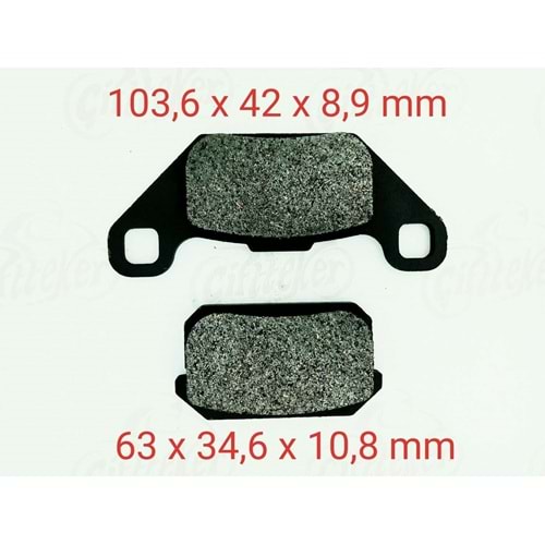431 DİSK BALATA ARKA SİNTERLİ GOLD ATV-BUGGY (7ATV1019-BG)