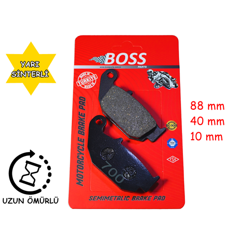 629 FREN DİSK BALATASI (ABS ) ARKA BOSS YARI SİNTERLİ CF SR250-450 NK 250