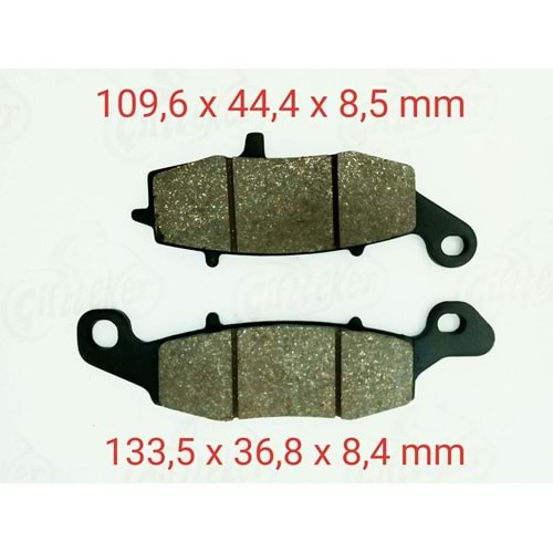 229 ÖN FREN DİSK BALATASI CF MOTO 650 NK(2012-2015) SOL - KAWASAKİ Z 750 S - ER-6F ER-6N SOL