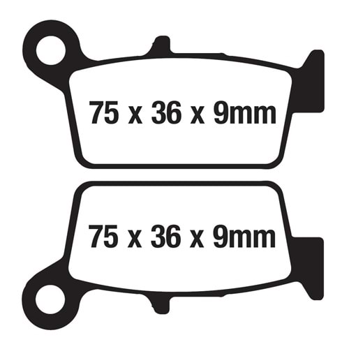 131 ARKA FREN DİSK BALATASI YAMAHA WR 400-426 F-HONDA NX 4 FALCON-KAWASAKİ KLX 250 (9 mm)