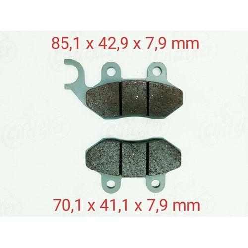 264 DİSK BALATA ÖN ORGANİK ORBIT50, FIDDLE2, FIDDLE3, ORBIT2, X-PRO (7SU1223-SYMFD)