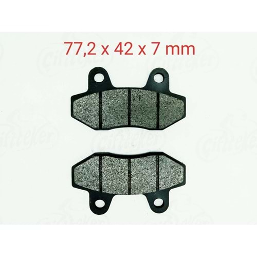 086 FREN DİSK BALATASI ARKA SCOOTER 7 MM NEWLİGHT YM