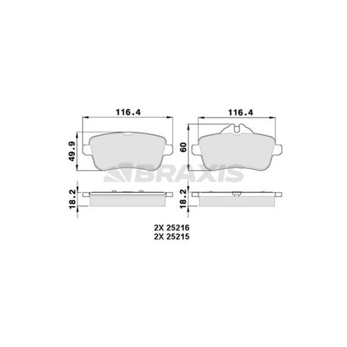 Disk Balata Mercedes GLE, ML Serisi Arka -