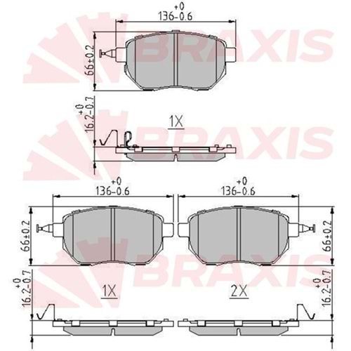 Disk Balata Subaru Forester, İnfiniti FX35-FX45, Nissan Murano Ön -