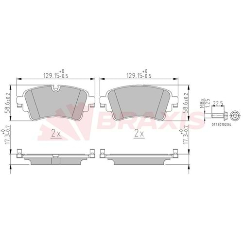 Disk Balata Vw Touareg, Audi A4, Q7 Arka -