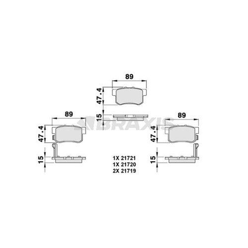 Disk Balata Honda Civic, Rover 600, Suzuki SX4, Swift Arka