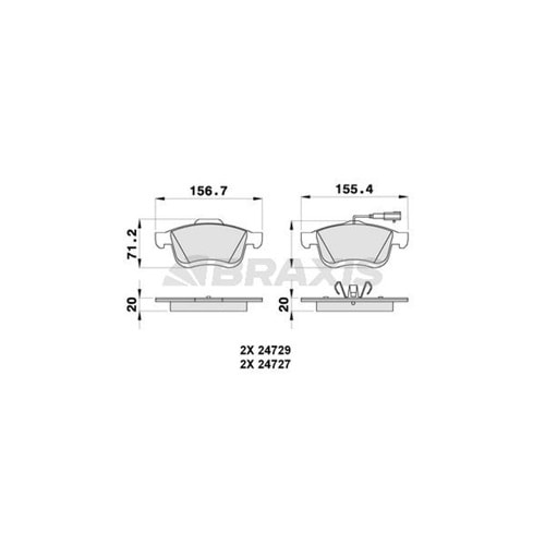 Disk Balata Opel Combo, Fiat Doblo, Alfa Romeo 159 Ön -