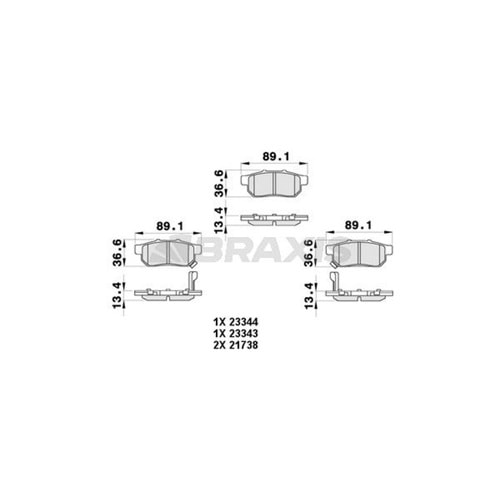 Disk Balata Honda Civic, City, Jazz, Accord Arka