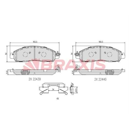 Disk Balata Nissan Navara D23 4X4 14> Ön