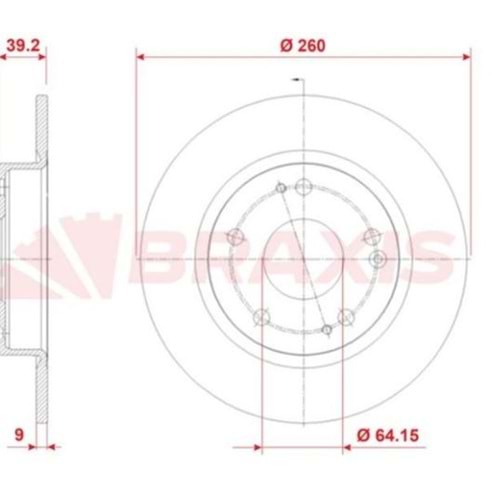 Fren Diski Honda Civic X Arka - 260 mm
