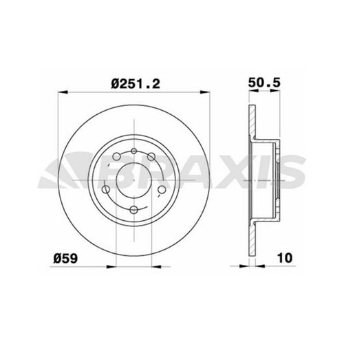 Fren Diski Fiat Alfa Romeo 147, 156, 164, Bravo, Croma, Linea, Multipla, Stilo, Lancia Delta, Lybra, Thema Arka - 252 MM -