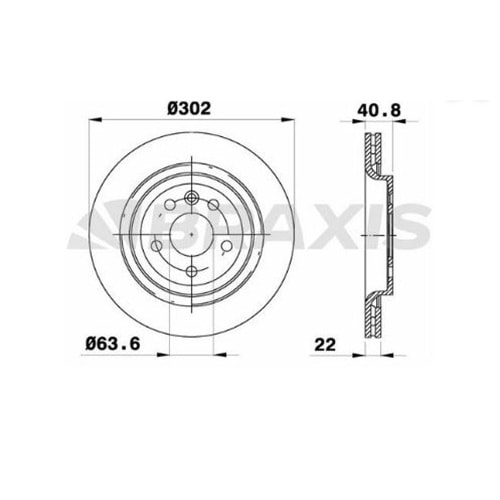 Fren Diski Arka Volvo S60, S80, V70, XC70 - 302 MM