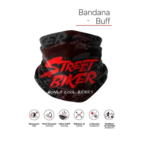 Bandana Buff Outdoor Boyunluk Maske Mikrofiber 4 Mevsim