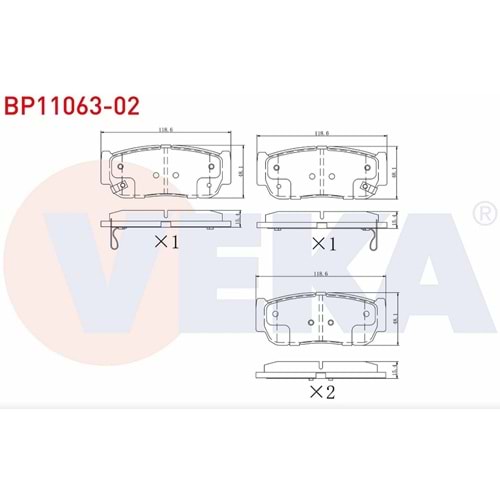 Disk Balata Hyundai Santa Fe, H1, Ssangyong Arka -