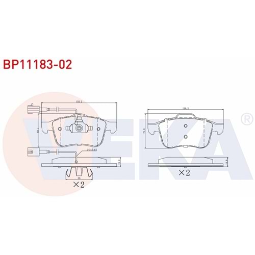 Disk Balata Opel Combo, Fiat Doblo, Alfa Romeo 159 Ön -