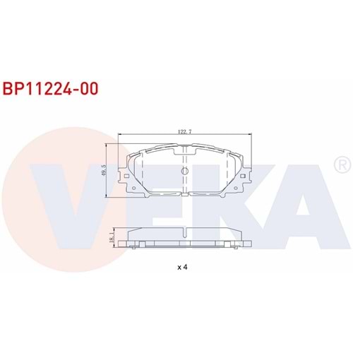 Disk Balata Toyota Yaris, LEXUS Ön -