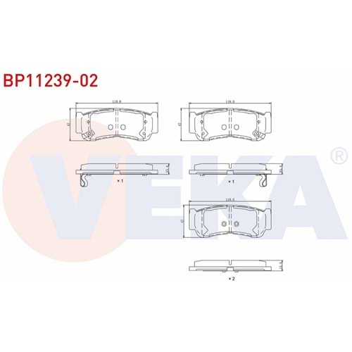 Disk Balata Hyundai Santa Fe, H1, Ssangyong Arka -