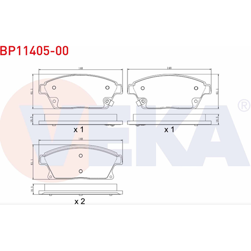 Disk Balata Chevrolet Volt, Trax, Orlando, Cruze, Opel Ampera Ön -