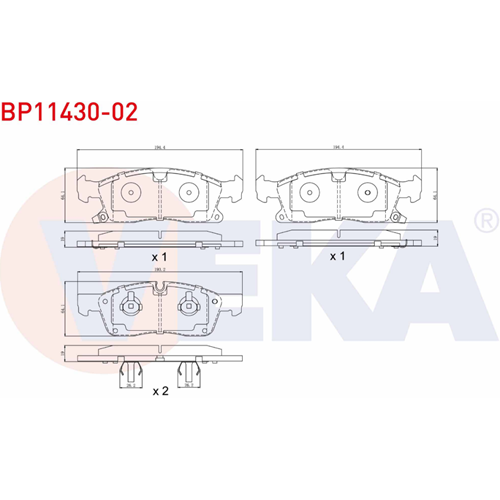 Disk Balata JeepGrand Cherokee IV Ön -