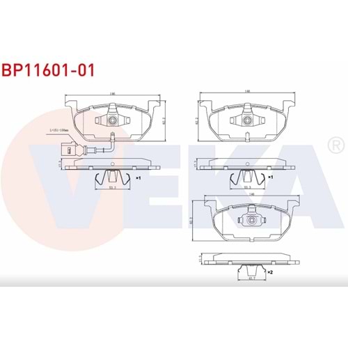 Disk Balata Vw Golf, Audi A3, Seat Leon, Skoda Octavia Ön -