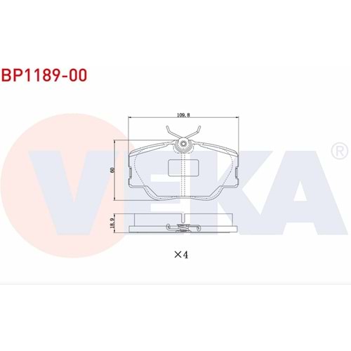 Disk Balata Mercedes 124, 190 Ön -