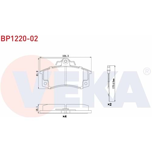 Disk Balata Renault 21 Concordee Ön -