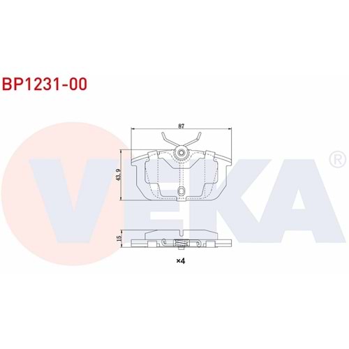 Disk Balata Fiat Marea, Tempra, Alfa Romeo 145, 146, 155 Arka