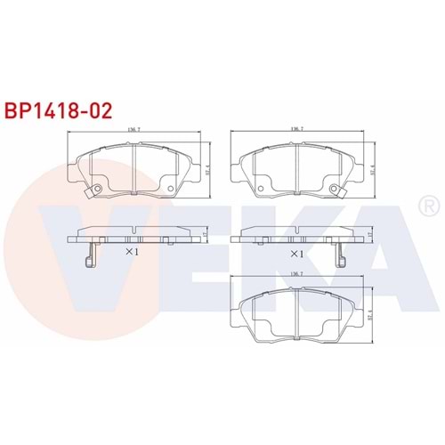 Disk Balata Honda Civic İkaz Saclı Ön -