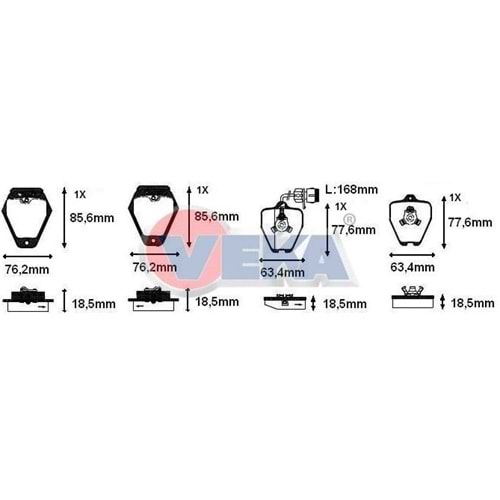 Disk Balata Vw Audi A6, A8 Ön -
