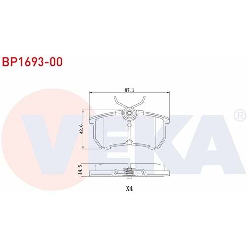 Disk Balata Ford Focus, Fiesta Arka -