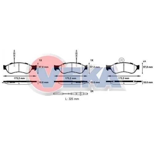 Disk Balata Peugeot J9 PİREMİER Ön -