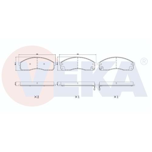Disk Balata Hyundai H100, Starex, Kia Carnival Ön -