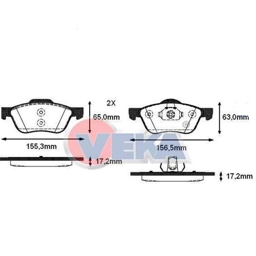 Disk Balata Nissan Primera II 96-01 Ön -
