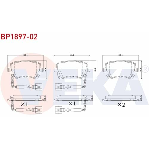 Disk Balata Vw Audi A8, A6, A4 Arka -