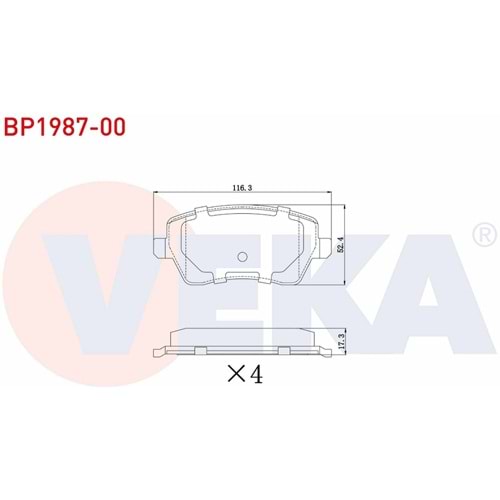 Disk Balata Renault Clio III, Nissan Micra, Dacia, Suzuki Ön -