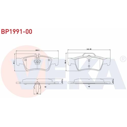 Disk Balata Mercedes E Serisi, S Serisi, SL, CLS Arka -