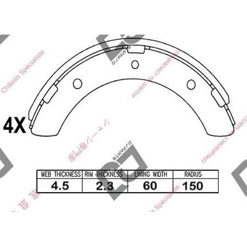 KampAna Balata Mitsubishi Canter Fe 304, Fe 515, Fe 711 - DJ