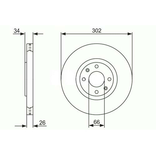 Fren Diski Peugeot 207, 3008 09-15, Citroen C4 Picasso I 07-13 Ön - 302 MM