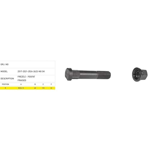 MERCEDES FREZELİ 110 MM DPS Lİ ARKA BİJON - EKER