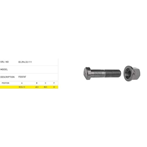 BW DORSE DİSK BİJON 88,5 MM EKER