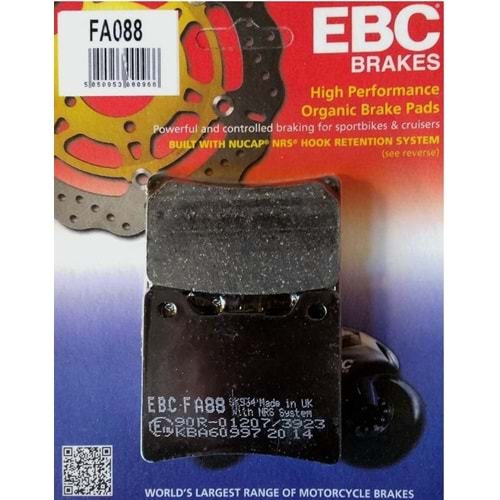088 EBC ORGANİK BALATA ARKA YZF1000 R THUNDERACE 96-02 (FA088)