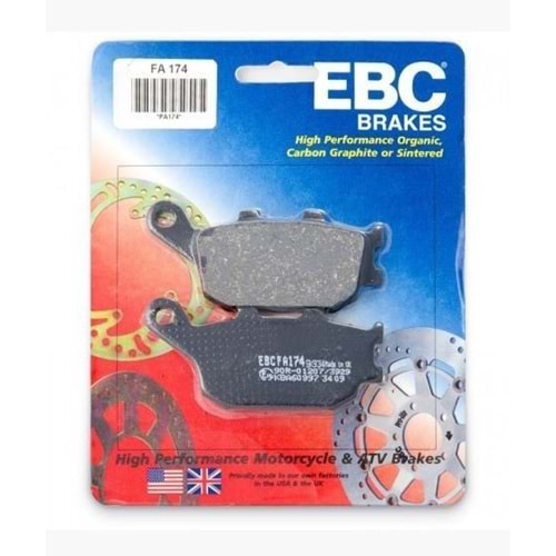 174 EBC ORGANİK BALATA ARKA DL650, NC700, CBR600, FZ1, FZ6, FZ8 (FA174)